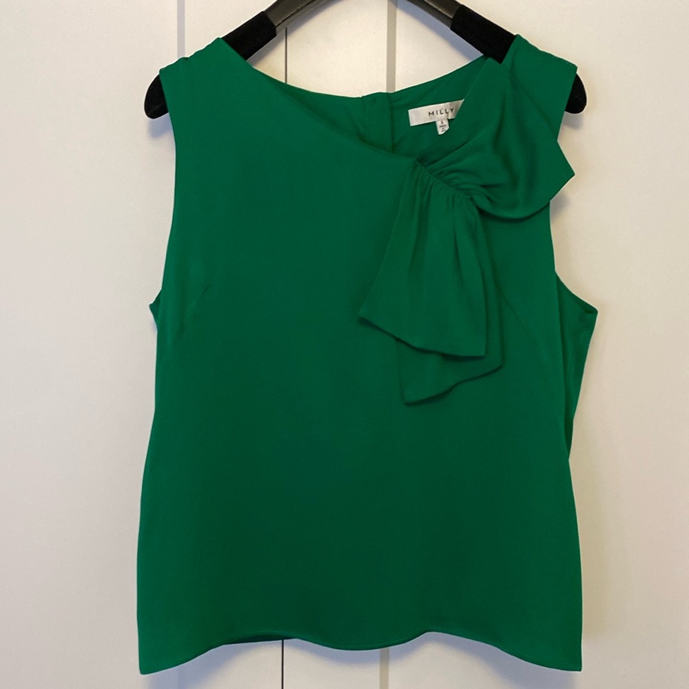 Milly Green Sleeveless Top